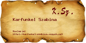 Karfunkel Szabina névjegykártya